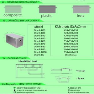 Bể tách mỡ gia đình, chung cư
